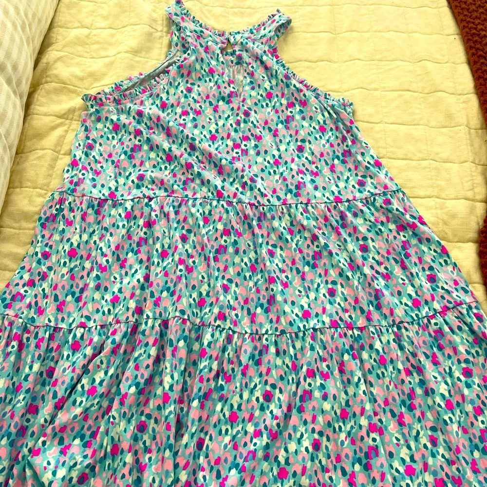Lilly Pulitzer cheetah print dress size xl pinks and blues - Picture 5 of 5